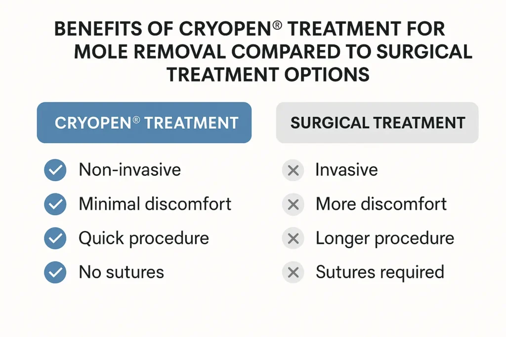 Benefits of professional mole-removal assessment at LA LIPO Balsall