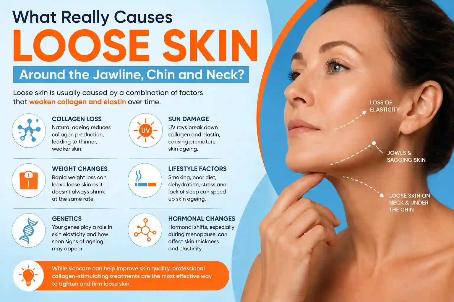 What Really Causes Loose Skin Around the Jawline, Chin and Neck Balsall?